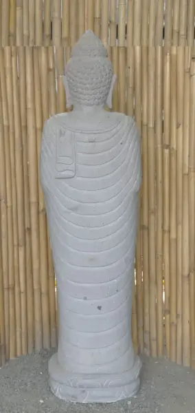 Product image 8 of the product “Standing Buddha - Abhaya mudra made of Riverstone, ca. 180 cm High ”